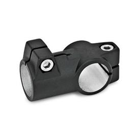  TS T-clamps, aluminum Surface: 2 - Black, textured powder-coated, RAL 9005