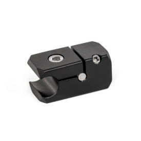  TGR Rail T-clamp mountings, aluminium Type: A - With bore<br />Finish: S - Aluminum, black anodized