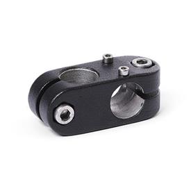  KK.E Cross linear unit connectors for one-axis systems, aluminium d1: B - Bore<br />Surface: 2 - Black, textured powder-coated, RAL 9005
