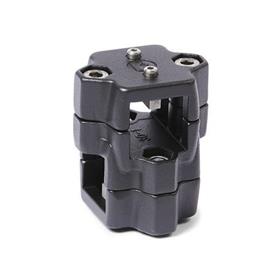  KM.Z Cross linear unit connectors for two-axis systems, multi-piece, aluminum 