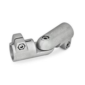  GST Joint clamps, aluminum Type: T - Adjustment with 15° division (serration)<br />Surface: 8 - Blasted, matt, blasted, matt