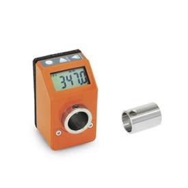  VZPE Position indicator, electronic with adapter bushing Surface: OR - Orange, RAL 2004