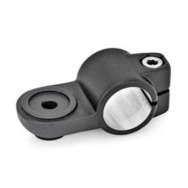  LSQ Swivel clamps, aluminum Type: MZ - With centering step<br />Surface: 2 - Black, textured powder-coated, RAL 9005
