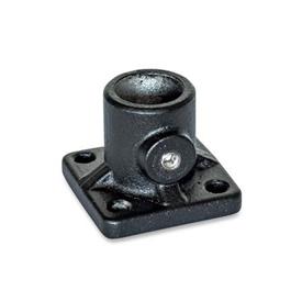  BKG Base clamps, with grub screw, aluminum Surface: 2 - Black, textured powder-coated, RAL 9005