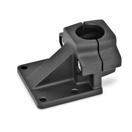  BML Base clamps, multi-piece, aluminum d<sub>1</sub> / s: B - Bore
Surface: 2 - Black, textured powder-coated, RAL 9005