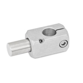  TG T-Klemmhalter, Aluminium Oberfläche: G - Aluminium gleitgeschliffen, matt<br />Typ: W - mit Bolzen (Edelstahl nichtrostend, 1.4305)