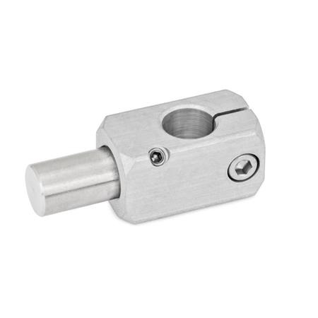  TG T-clamp mountings, aluminum Surface: G - Aluminum tumbled, matt
Type: W - With stud (stainless steel, AISI 303)