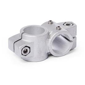  KS.E Kreuz-Verfahrschlitten für Einachssysteme, Aluminium d1: B - Bohrung<br />Surface: 8 - gestrahlt, matt