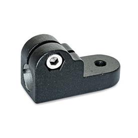  LKT Swivel clamps, aluminum Surface: 2 - Black, textured powder-coated, RAL 9005