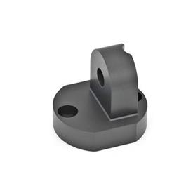  LGF Fußlaschen-Klemmhalter, Aluminium Oberfläche: S - Aluminium, schwarz eloxiert