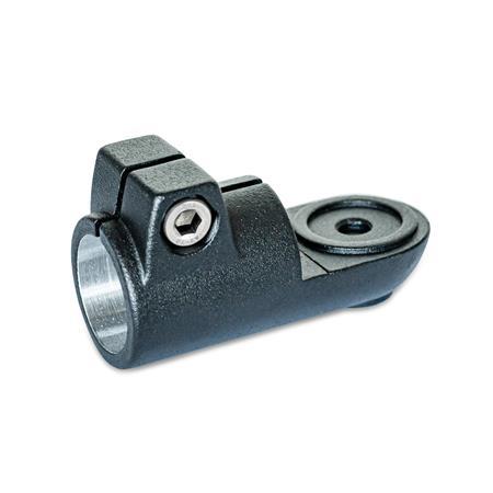  LST Swivel clamps, aluminum Type: MZ - With centering step
Surface: 2 - Black, textured powder-coated, RAL 9005