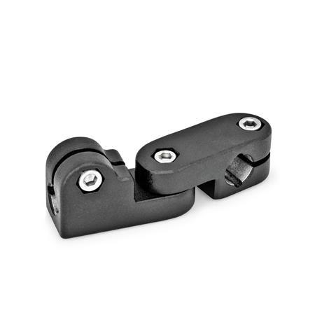  GKQ Joint clamps, aluminum / stainless steel Surface: 2 - Black, textured powder-coated, RAL 9005