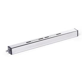  VE2V Single tube linear units, square, for two opposing guide elements, configurable 