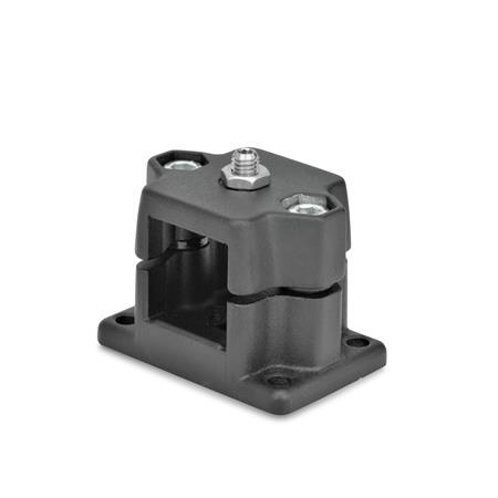  FM.R Flanged locking slide units, multi-piece, aluminum Type: D - with spring plunger
Surface: 2 - Black, textured powder-coated, RAL 9005