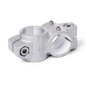  KS.E Cross linear unit connectors for one-axis systems, aluminium d1: G - with slide insert<br />Surface: 8 - blasted, matt