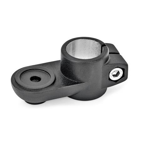  LSP Swivel clamps, aluminum Type: MZ - With centering step
Surface: 2 - Black, textured powder-coated, RAL 9005