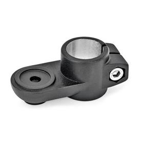  LSP Swivel clamps, aluminum Type: MZ - With centering step<br />Surface: 2 - Black, textured powder-coated, RAL 9005