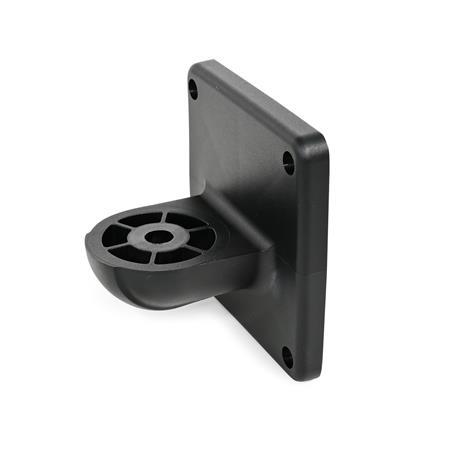  LSF.P Swivel clamps, plastic Type: OZ - Without centring step (smooth)
Surface: 2 - Polyamide (PA), glass fiber reinforced, Black matt, temperature resistant up to 100 °C, RAL 9005
x<sub>1</sub>: 75