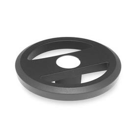  VZH Handwheels for linear units and transfer units Type: A - Without handle<br />Finish: 2 - textured finish, Textured powder-coated, Black , RAL 9005<br />d<sub>2</sub>: 125...160 - Spoked handwheel