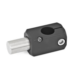  TG T-clamp mountings, aluminum Surface: S - Aluminum, black anodized<br />Type: W - With bolt (stainless steel, AISI 303)