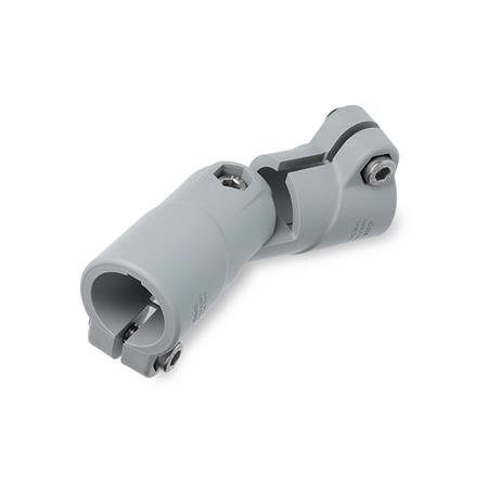  GST.P Joint clamps, plastic Surface: 4 - Polyamide (PA), glass fiber reinforced, Gray matt, temperature resistant up to 100 °C, RAL 7040