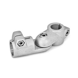  GSP Joint clamps, aluminum Type: T - Adjustment with 15° division (serration)<br />Surface: 8 - blasted, matt