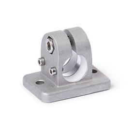  FK.E Flansch-Verfahrschlitten, mit zwei Befestigungsbohrungen, Aluminium d1: G - mit Gleiteinsatz<br />Oberfläche: 8 - gestrahlt, matt