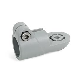  LST.P Swivel clamps, plastic Type: OZ - Without centring step (smooth)<br />Surface: 4 - Polyamide (PA), glass fiber reinforced, Gray matt, temperature resistant up to 100 °C, RAL 7040