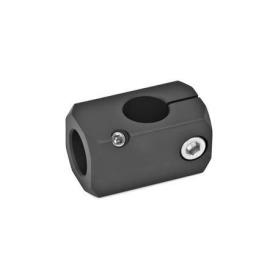  TG T-clamp mountings, aluminum Surface: S - Aluminum, black anodized<br />Type: A - With bore