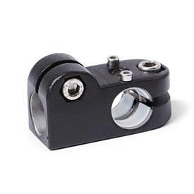  TK.E T-Verfahrschlitten, Aluminium Bildzuordnung: G - mit Gleiteinsatz<br />Oberfläche: 2 - strukturiert pulverbeschichtet, Schwarz, RAL 9005