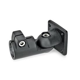  GSF Joint clamps, aluminum Type: S - Stepless adjustment<br />Surface: 2 - Black, textured powder-coated, RAL 9005