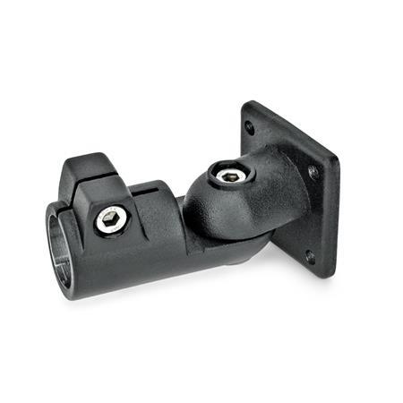  GSF Joint clamps, aluminum Type: S - Stepless adjustment
Surface: 2 - Black, textured powder-coated, RAL 9005