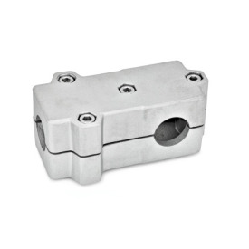  TMD T-clamps, multi-piece, aluminum d<sub>1</sub> / s<sub>1</sub>: B - Bore<br />d<sub>2</sub> / s<sub>2</sub>: B - Bore<br />Surface: 8 - Blasted, matt, blasted, matt