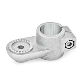  LSP Swivel clamps, aluminum Type: AV - With external serration<br />Surface: 8 - blasted, matt