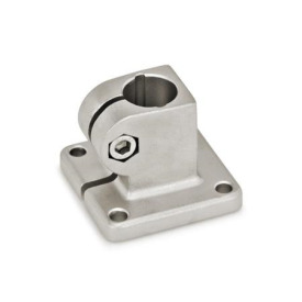 Fuß-Klemmverbinder, mit vier Befestigungsbohrungen, Edelstahl