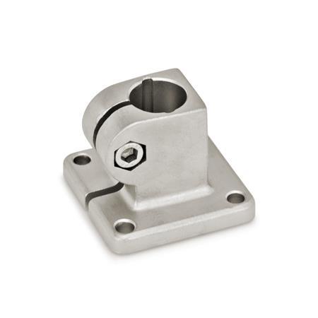  BK Base clamps, with four fastening bores, stainless steel 