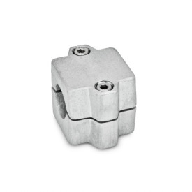  MM Sleeve clamps, multi-piece, aluminum d<sub>1</sub> / s: B - Bore<br />Surface: 8 - Blasted, matt, blasted, matt