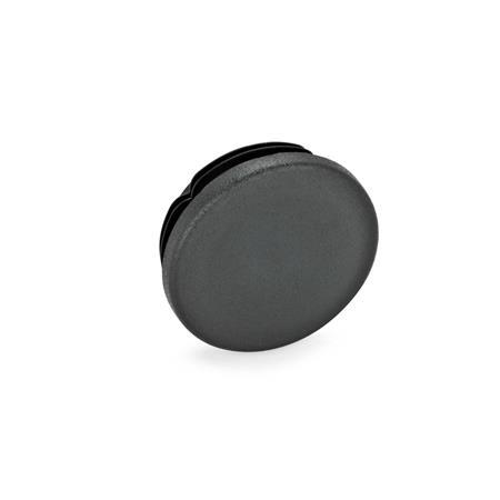  AS Tube end plugs, round and square d / s: D - Diameter
Surface: 2 - matte finish, Black, matt, RAL 9005