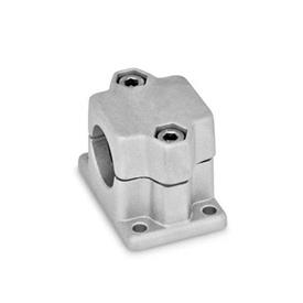 Flanged clamps, multi-piece, aluminum