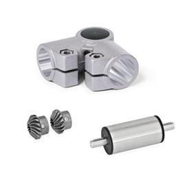  YLS L-angle gears, for single tube linear units Surface: 8 - blasted, matt<br />Type: C - Angle gear box + bevel gear wheel set + drive unit (stainless steel)