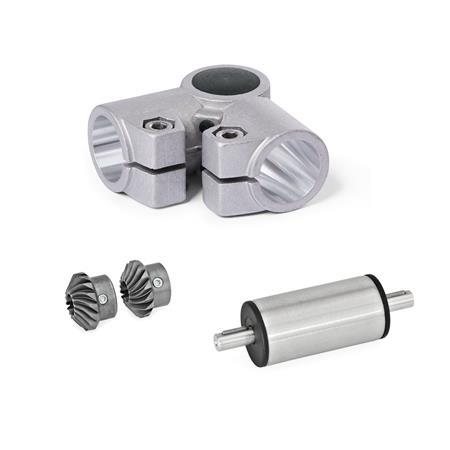 YLS L-angle gears, for single tube linear units Surface: 8 - blasted, matt
Type: C - Angle gear box + bevel gear wheel set + drive unit (stainless steel)