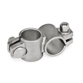  KE Cross clamps, stainless steel Type: A - Without seals