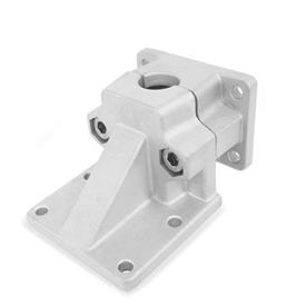  BMA Base flanged clamps, multi-piece, aluminum d<sub>1</sub> / s: B - Bore<br />Surface: 8 - blasted, matt