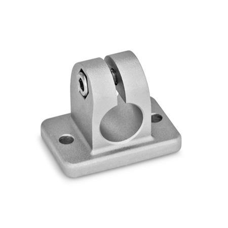  FK Flanged clamps, with two fastening bores, aluminum Surface: 8 - Blasted, matt, blasted, matt