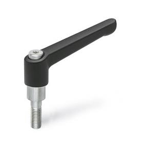 Adjustable hand levers for tube clamps