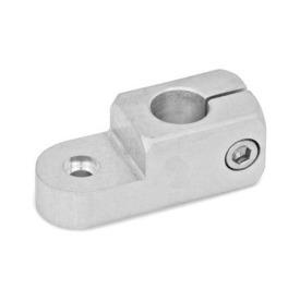  LG Laschen-Klemmhalter, Aluminium Oberfläche: G - Aluminium gleitgeschliffen, matt<br />Typ: P - Klemmbohrung parallel zur Laschenachse