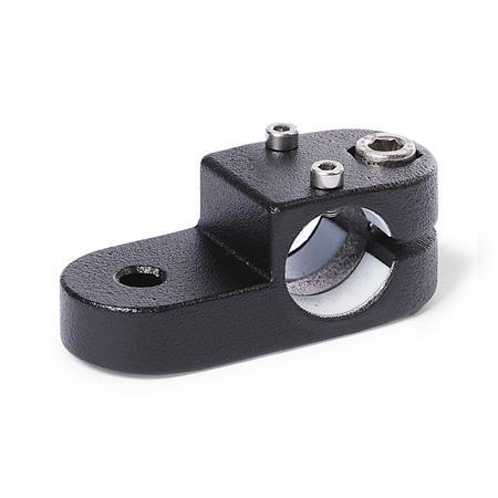  LKQ.E Swivel linear unit connectors, aluminium d1: G - with slide insert
Surface: 2 - Black, textured powder-coated, RAL 9005