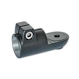  LST Swivel clamps, aluminum Type: OZ - Without centring step (smooth)<br />Surface: 2 - Black, textured powder-coated, RAL 9005