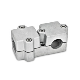  TM T-clamps, multi-piece, aluminum d<sub>1</sub> / s<sub>1</sub>: V - Square<br />d<sub>2</sub> / s<sub>2</sub>: B - Bore<br />Surface: 8 - Blasted, matt, blasted, matt