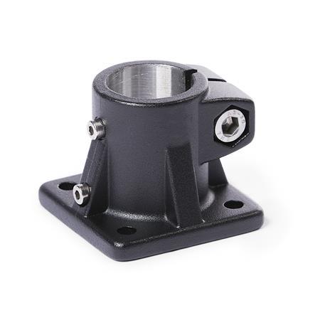  BS.E Fuß-Verfahrschlitten, Aluminium d<sub>1</sub>: B - Bohrung
Oberfläche: 2 - strukturiert pulverbeschichtet, Schwarz, RAL 9005